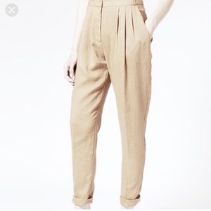 French Connection Khaki Pleated Pants